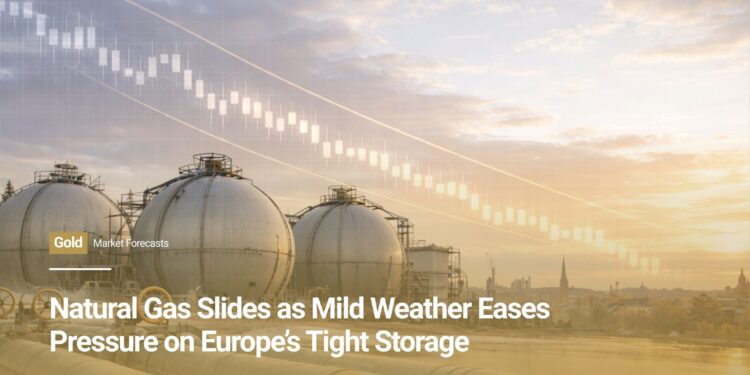Natural Gas Slides as Mild Weather Eases Pressure on Europe’s Tight Storage