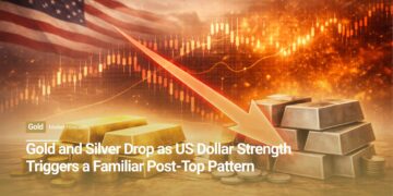 Gold and Silver Drop as US Dollar Strength Triggers a Familiar Post-Top Pattern