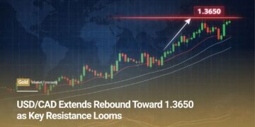 USD/CAD Extends Rebound Toward 1.3650 as Key Resistance Looms