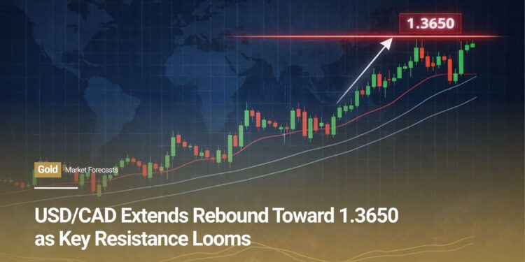 USD/CAD Extends Rebound Toward 1.3650 as Key Resistance Looms