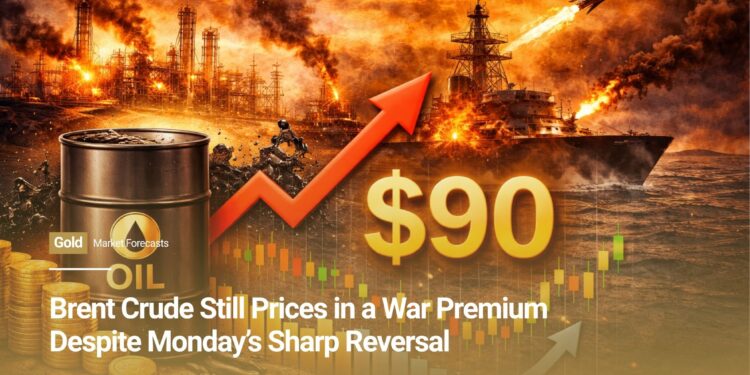 Brent Crude Still Prices in a War Premium Despite Monday’s Sharp Reversal