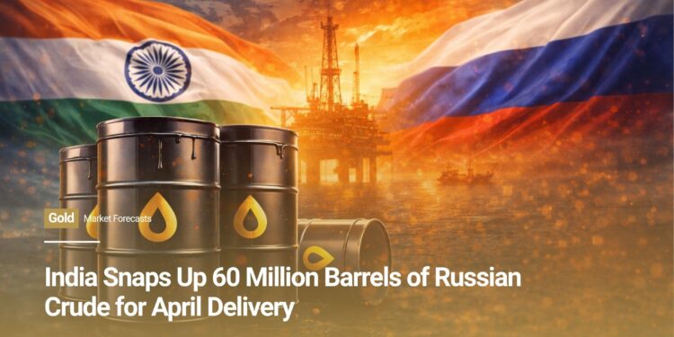 India Snaps Up 60 Million Barrels of Russian Crude for April Delivery