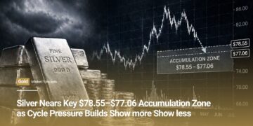 Silver Nears Key $78.55–$77.06 Accumulation Zone as Cycle Pressure Builds