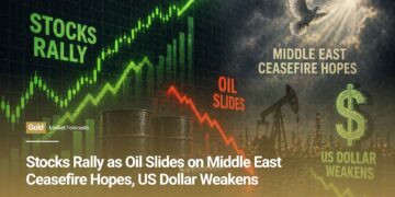 Stocks Rally as Oil Slides on Middle East Ceasefire Hopes, US Dollar Weakens
